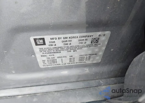 2019 Buick Encore Fwd Preferred z USA, uszkodzony, nr VIN KL4CJASBXKB930536